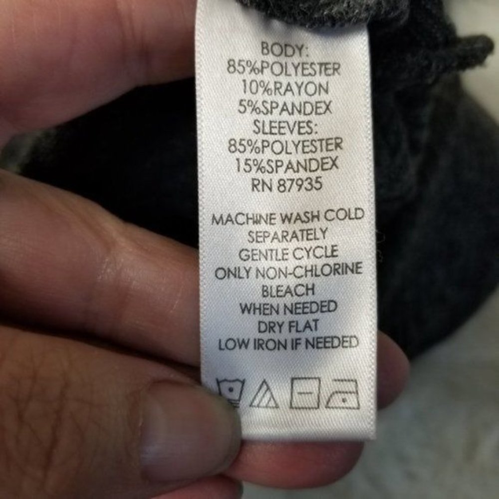 LOGO Lori Goldstien Full Zip Heather Gray Sweater Women's Extra Large A266500 - Picture 6 of 11